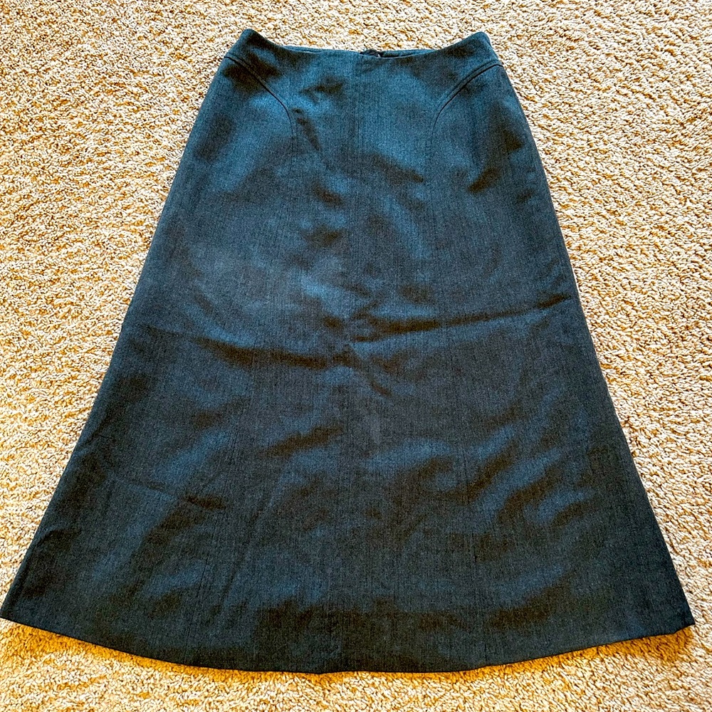 Talbot’s A-Line Wool Med/Dk Gray Boot Skirt